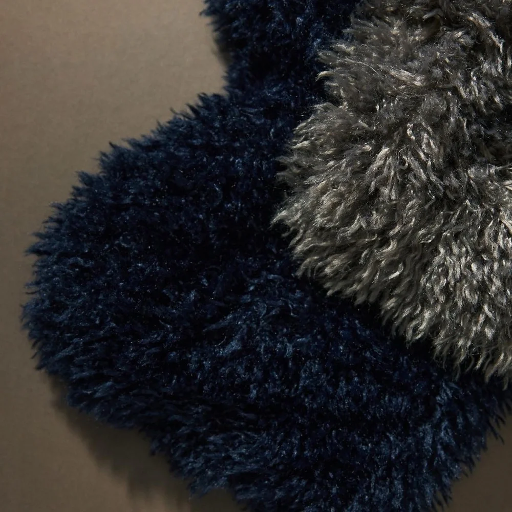 Brand New with Tags! Anthropologie  Navy Colorblocked Fluffy Scarf
